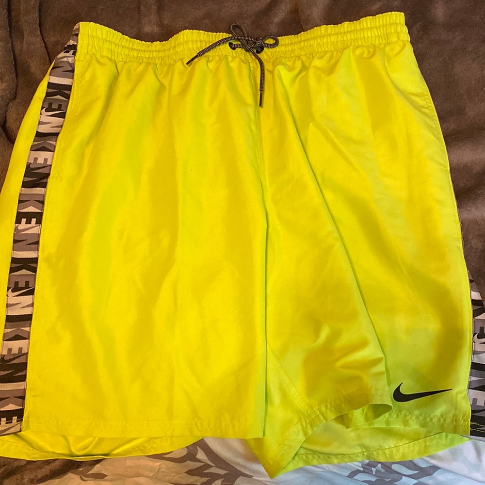 Mens Nike Swim Atomic Green Shorts